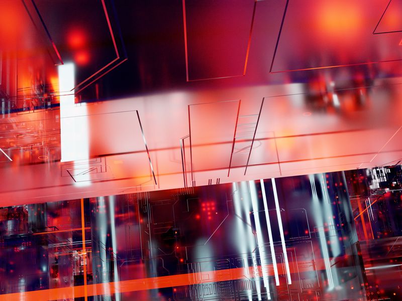 Sieć blockchain z neonowymi węzłami